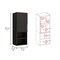 Tuhome Madrid Medicine Cabinet, Two External Shelves, Metal Handle, Single Door, Two Interior Shelves Black MLW7949 - alternate 6